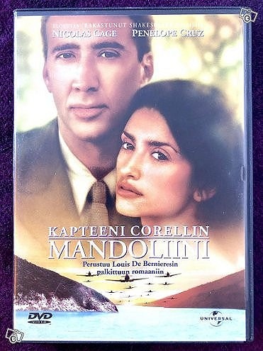 Kapteeni Corellin mandoliini DVD Penelope Cruz Nic