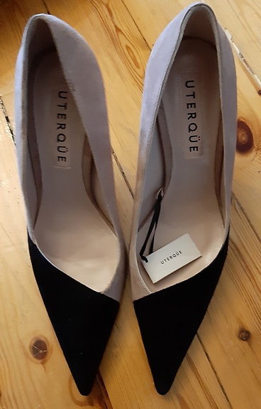 Uterque mokkanahka kengät beige/must