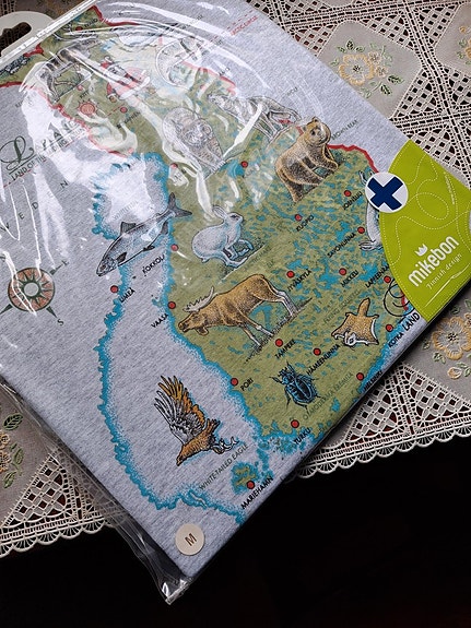 T-paita Suomen kartta , koko M