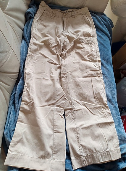 Vaaleat poikien juhlahousut 152cm