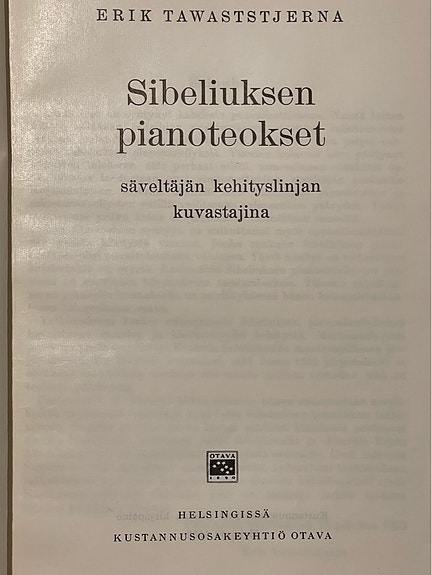 Sibeliuksen pianoteokset säveltäjän kuvastajina
