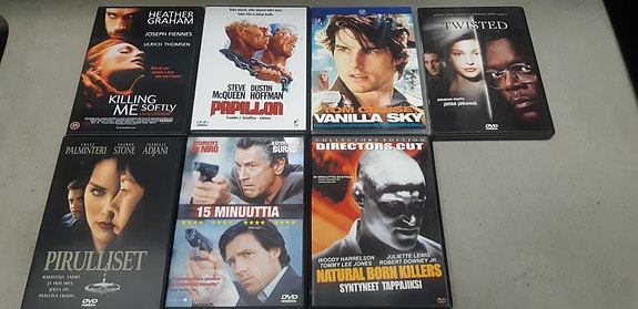 Hyväkuntoiset trilleri/ jännitys DVD-elokuvat 7kpl