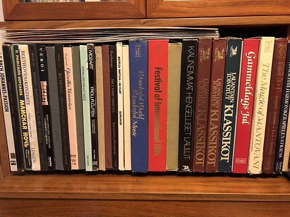 LP-levyjä, klassista musiikkia