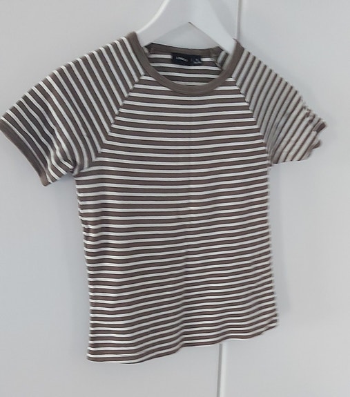 Lyhythihainen slim-fit t-paita rusk/valk koko S