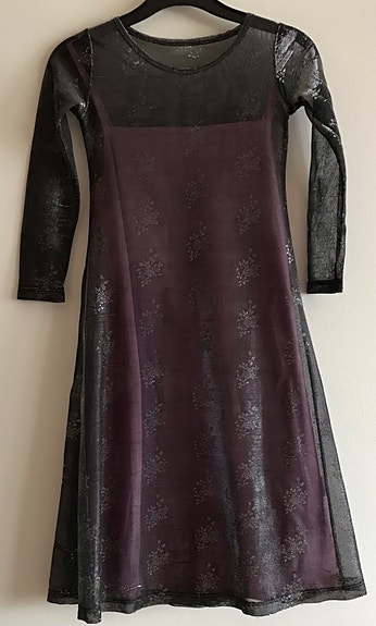 Juhlamekko harmaa/hopea 128cm
