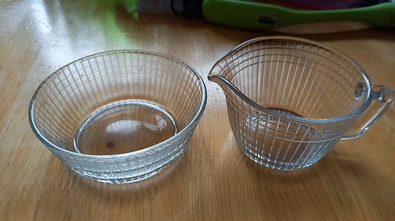 Riihimäen lasin sokerikko ja kermakko