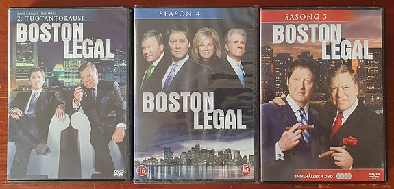 BOSTON LEGAL kaudet 2, 4 ja 5 - dvd boxit