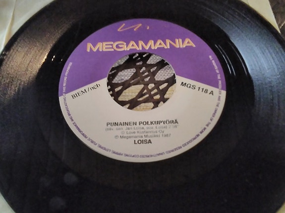 Loisa 7" Punainen polkupyörä / Jaloa kultaa