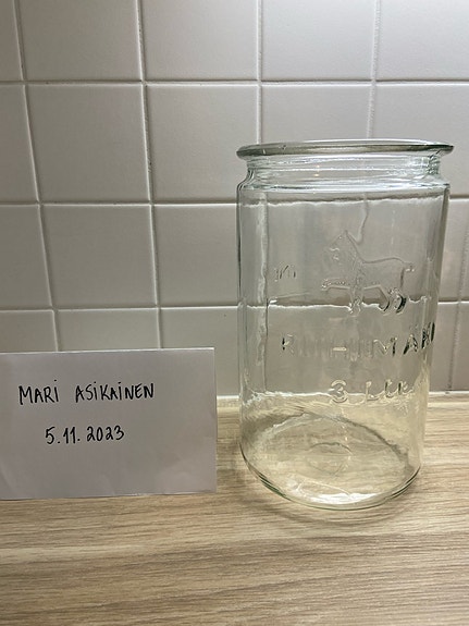 Riihimäen Ihanne lasin narupurkki 3litraa