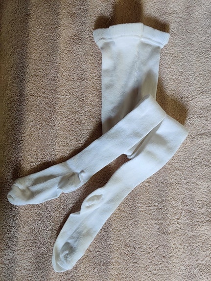 Sukkahousut, koko 90 cm, valkoiset, uusi