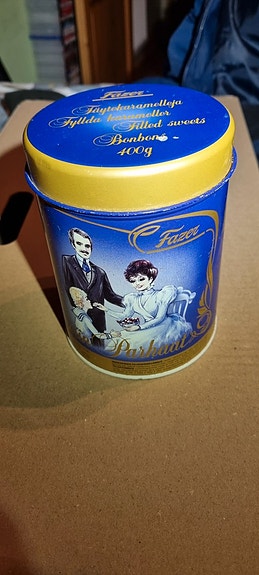 Fazer peltipurkki -80 luvulta