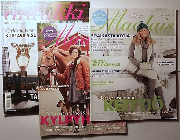 Glorian Antiikki ja Maalaisunelmia-lehdet