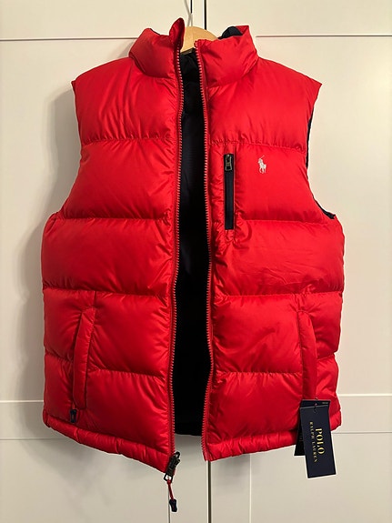 Uusi Polo Ralph Lauren käännettävä untuvaliivi