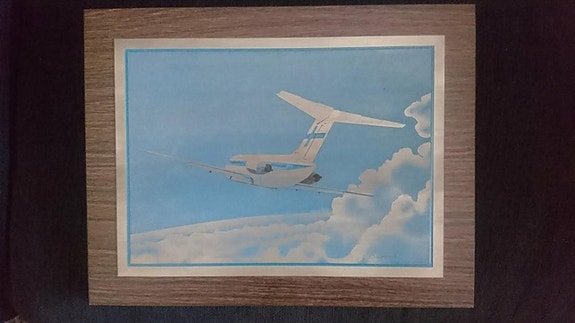 Vintage/ Vanha lentokone taulu
