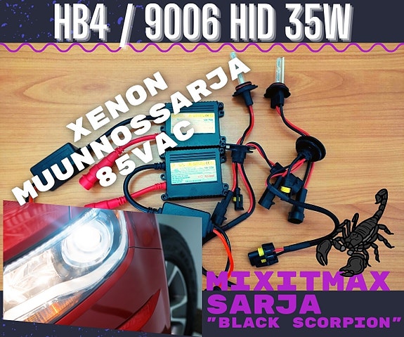 HB4/9006 Xenon muunnossarja 6000K 35W-3200lm
