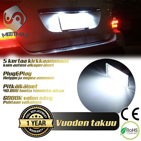 BMW LED rekisterikilven valot 6000K IP67 (2kpl)