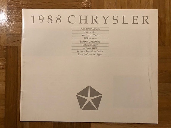 Esite Chrysler mallisto 1988 LeBaron New Yorker ym