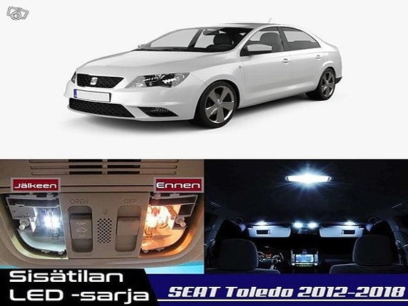 Seat Toledo (KG) Sisätilan LED -muutossarja – 9 kpl – Plug & Play