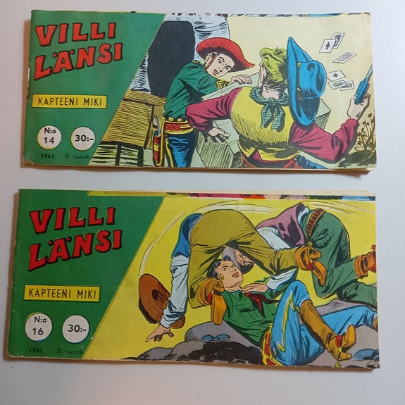 Villi Länsi Kapteeni Miki n:o 14 ja 16 1961
