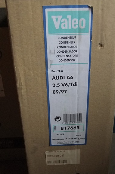 Audi A6 2.5 V6 Tdi 1997 ja uudemmat lauhdutin
