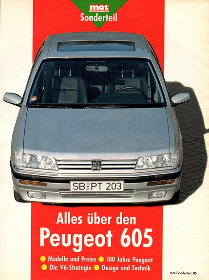 Alles über den Peugeot 605 -lehti
