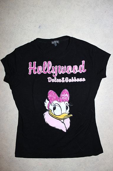 Muodikas t paita musta Dolce Gabbana Hollywood D&G