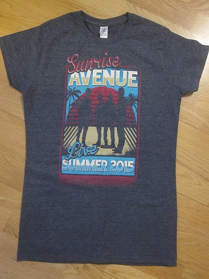 Sunrise Avenue kiertue 2015 t-paita L