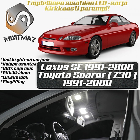 Lexus SC (Z30) Sisätilan LED -muutossarja – 12 kpl – Plug & Play