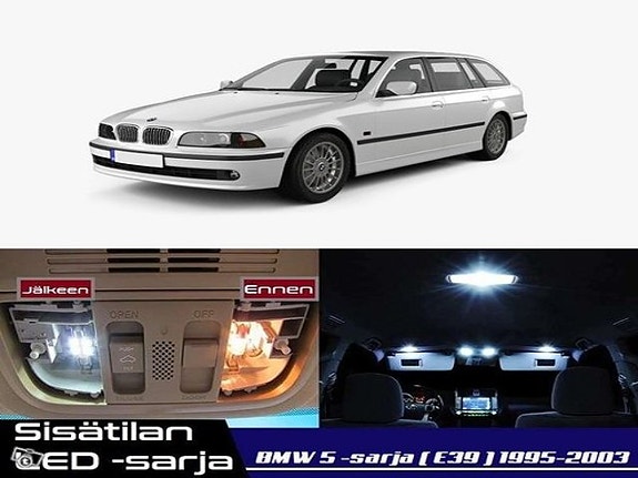 BMW 5 (E39) Sisätilan LED -muutossarja – 25 kpl – Plug & Play