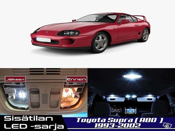 Toyota Supra (A80) Sisätilan LED -muutossarja – 6 kpl – Plug & Play