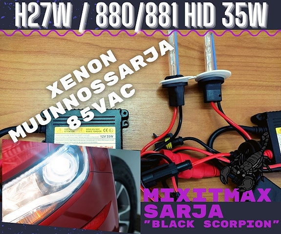 H27W Xenon muunnossarja 6000K ; 35W - 3200lm