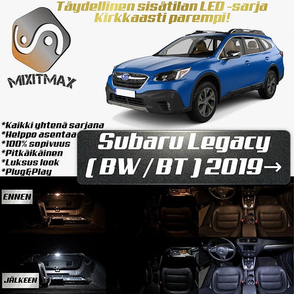 Subaru Legacy (MK7) Sisätilan LED -muutossarja – 6 kpl – Plug & Play