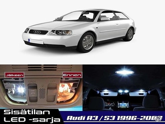 Audi A3/S3 (8L) Sisätilan LED -muutossarja – 21 kpl – Plug & Play