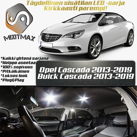 Opel Cascada Sisätilan LED -muutossarja – 7 kpl – Plug & Play