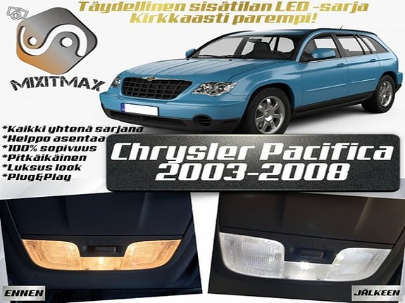 Chrysler Pacifica Sisätilan LED -muutossarja – 21 kpl – Plug & Play