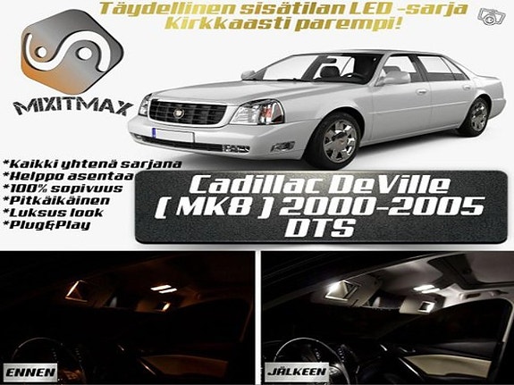 Cadillac DeVille (MK8) Sisätilan LED -muutossarja – 16 kpl – Plug & Play