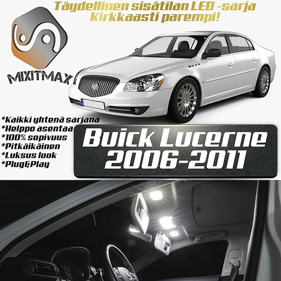 Buick Lucerne Sisätilan LED -muutossarja – 13 kpl – Plug & Play