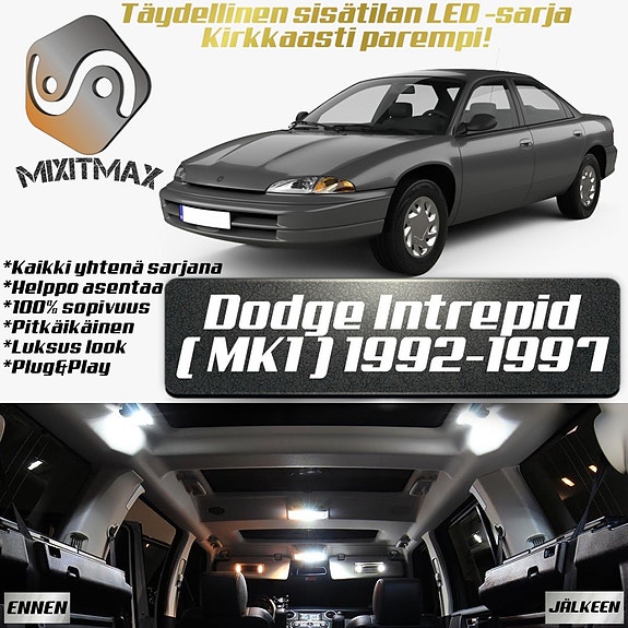 Dodge Intrepid (MK1) Sisätilan LED -muutossarja – 15 kpl – Plug & Play