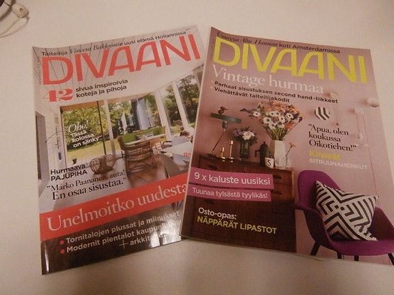 Lehdet 3. Divaani-lehdet 2 kpl, 4/2013 ja 7-8/2013