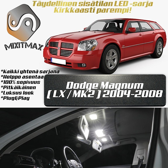 Dodge Magnum (LX) Sisätilan LED -muutossarja – 12 kpl – Plug & Play