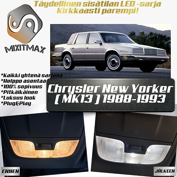 Chrysler New Yorker (MK13) Sisätilan LED -muutossarja – 13 kpl – Plug & Play