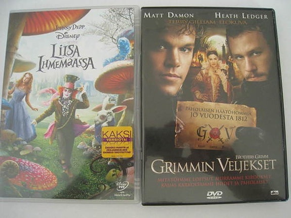 Liisa Ihmemaassa + Grimmin veljekset DVD samalla kaupalla