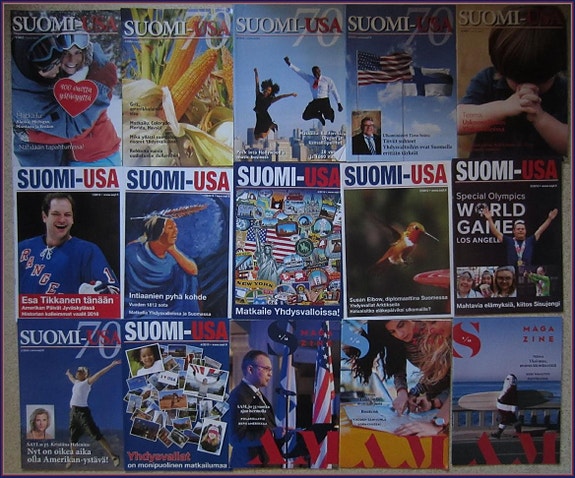 22 kpl SUOMI - USA seuran lehtiä vuosilta 2014-19