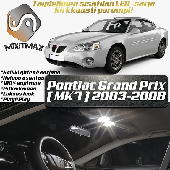 Pontiac Grand Prix (MK7) Sisätilan LED -muutossarja – 15 kpl – Plug & Play