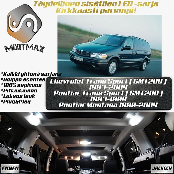 Chevrolet Trans Sport (MK2) Sisätilan LED -muutossarja – 12 kpl – Plug & Play