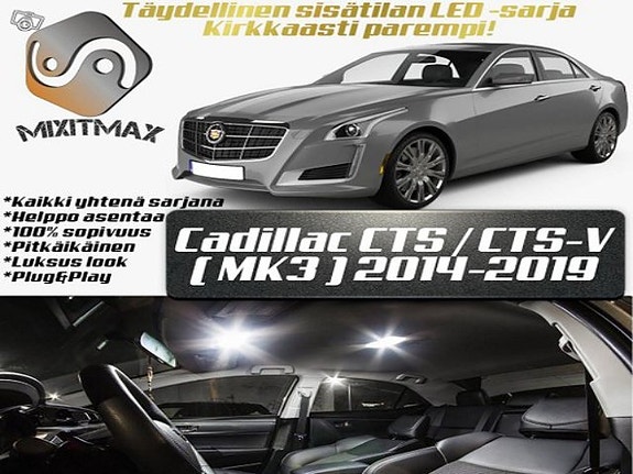 Cadillac CTS (MK3) Sisätilan LED -muutossarja – 16 kpl – Plug & Play