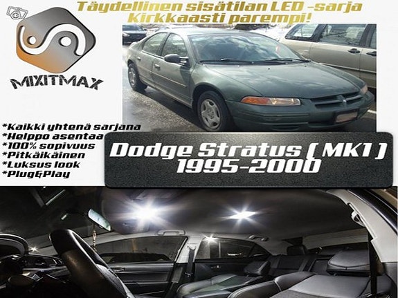 Dodge Stratus (MK1) Sisätilan LED -muutossarja – 13 kpl – Plug & Play