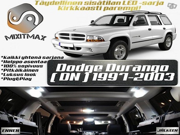 Dodge Durango (DN) Sisätilan LED -muutossarja – 14 kpl – Plug & Play