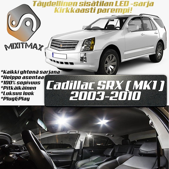 Cadillac SRX (MK1) Sisätilan LED -muutossarja – 16 kpl – Plug & Play