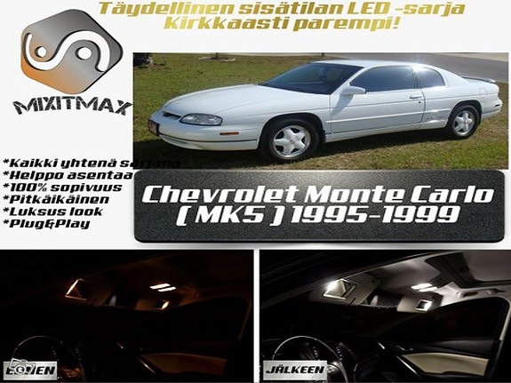 Chevrolet Monte Carlo (MK5) Sisätilan LED -muutossarja – 10 kpl – Plug & Play